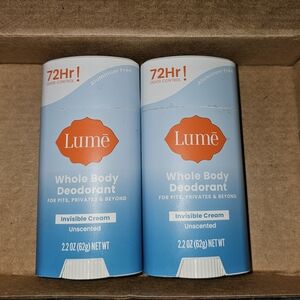 Lume Deodorant two bottles